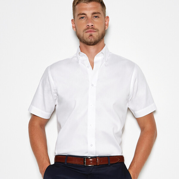 Kustom Kit Premium Short Sleeve Tailored Oxford Shirt Thumbnail
